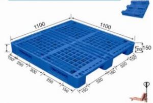 L1100 * W1100 * H150mm، درمیانی ڈیوٹی اوپن ڈیک پلاسٹک پلیٹ