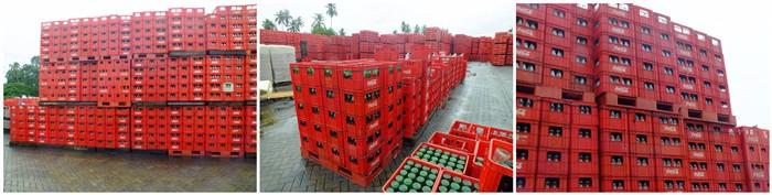 Wholesale double sizes pallet beer bottle  plastic pallet